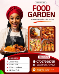 White Joyful Food Menu Instagram Portrait Video template