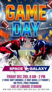 White Football Game Day Instagram Story Template