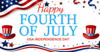 White Joyful Fourth of July Celebration Facebook Shared Image template