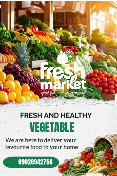 Fresh Produce Delivery Posters Template | PosterMyWall