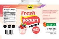 White Joyful Fresh Yogurt  Label template