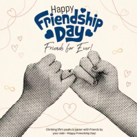 White Joyful Friendship Day Instagram Post Video template