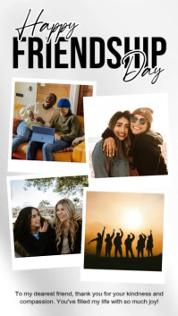 白色 Friendship Day Instagram Story Template