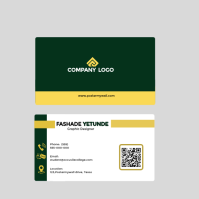 白色 Business Card Instagram Post Template