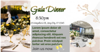 White Joyful Gala Night Flyer  Facebook Shared Image template