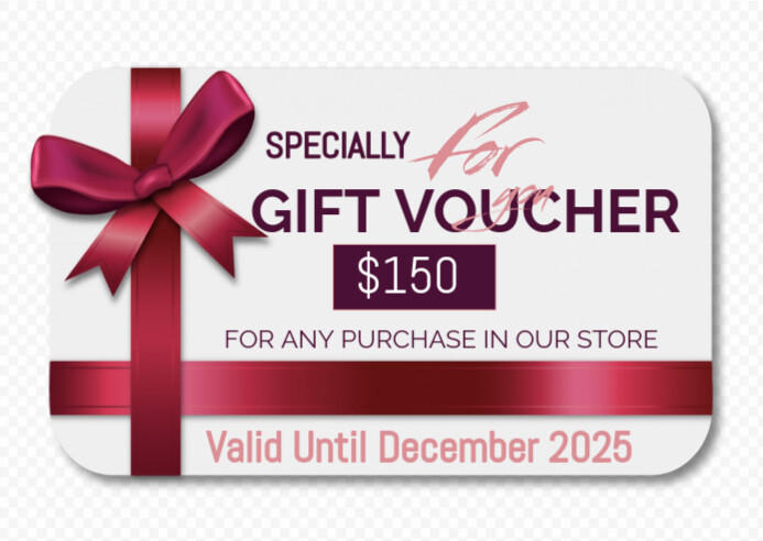 White Joyful Gift Voucher  Postcard Postal template