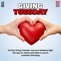 White Joyful Giving Tuesday Instagram Post Template | PosterMyWall