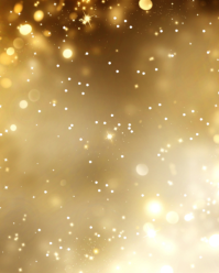 White Joyful Golden Bokeh Sparkle Background | Luxury Celebration Flyer Template Instagram Portrait
