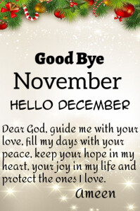Goodbye November Graphics Good bye November Template | PosterMyWall