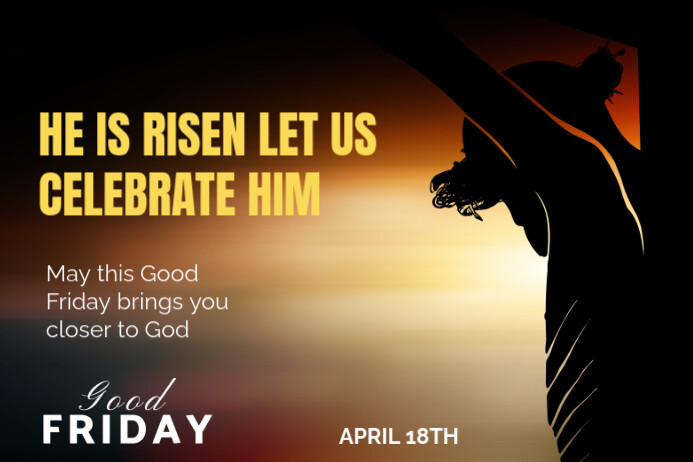 Copy of White Joyful Good Friday Flyer Label | PosterMyWall