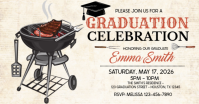 White Joyful Graduation Celebration Facebook Shared Image template