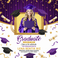 White Joyful Graduation Celebration Instagram Post Instagram-opslag template
