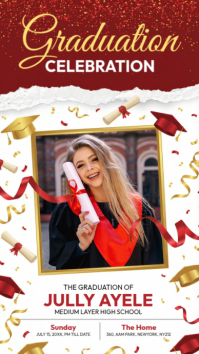 White Joyful Graduation Celebration Instagram Story template