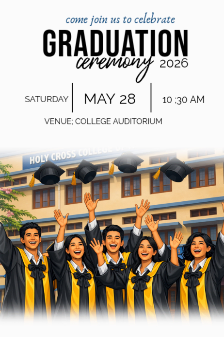 Graduation Ceremony Posters Template | PosterMyWall