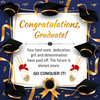 White Maximalist Graduation Congratulations Message Instagram Post ...