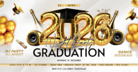 White Joyful Graduation Night Party Facebook Shared Image template