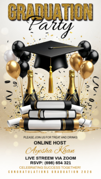 White Joyful Graduation Party Instagram Story template