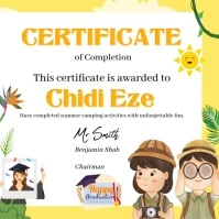 White Joyful Graduation Program Certificate Instagram Post template