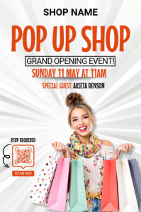 White Joyful Grand Opening Event Banner 4' × 6' template