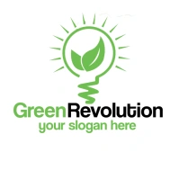 White Joyful Green Logo template