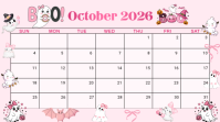 White Halloween Calendar Pagtatanghal Template