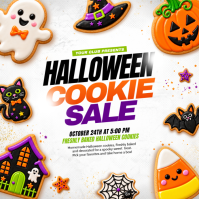 Wit Halloween Cookie Sale Instagram-Beitrag Template