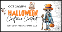 Blanc Halloween Costume Contest Gedeelde afbeelding op Facebook Template