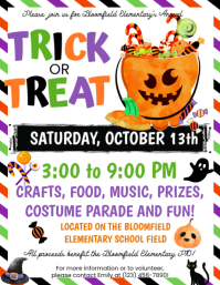 White Halloween Event Volantino Template