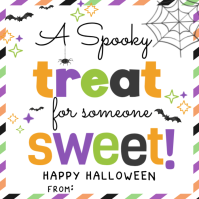 Blanc Halloween Greeting Wpis na Instagrama Template