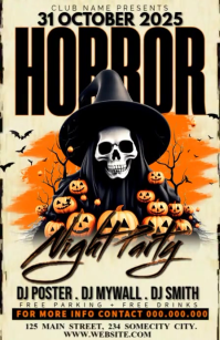 White Joyful Halloween Half Page Wide Isigamu Sekhasi Ububanzi template