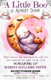 สีขาว Baby Shower Isigamu Sekhasi Ububanzi Template