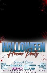 White Joyful Halloween  Half Page Wide Media Página Ancho template