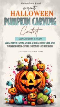 White Joyful Halloween Instagram Story template