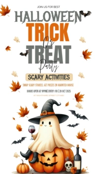 White Joyful Halloween Instagram Story template