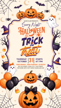 White Halloween Party Instagram Story Template