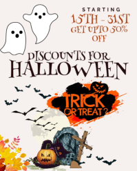 Blanc Halloween Sale Instagram Portrait Template - Page 1