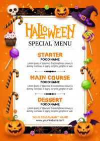 Blanc Halloween Special Menu A4 Template