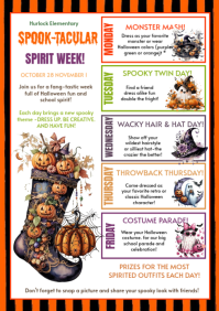 Bianco Halloween Spirit Week A4 Template