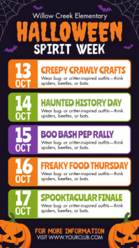 White Halloween Spirit Week Historia de Instagram Template