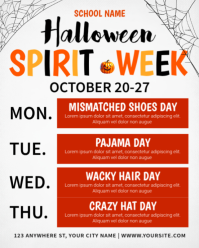 Blanco Halloween Spirit Week Instagram Portrait Template