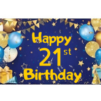 White Joyful Happy 21st Birthday  Instagram Post template