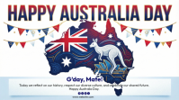 White Joyful Happy Australia Day Digital Display template
