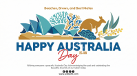White Joyful Happy Australia Day Digital Display (16:9) template
