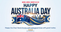 White Joyful Happy Australia Day Facebook Shared Image template