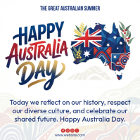 White Joyful Happy Australia Day Instagram Post template