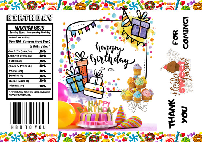 White Birthday Party A4 Template | PosterMyWall