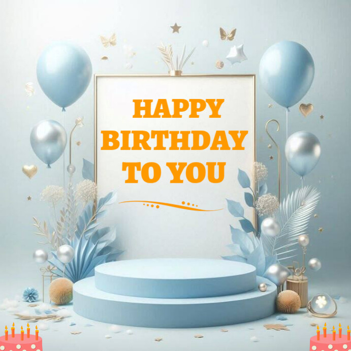 Plantilla de White Joyful Happy Birthday Instagram Post | PosterMyWall