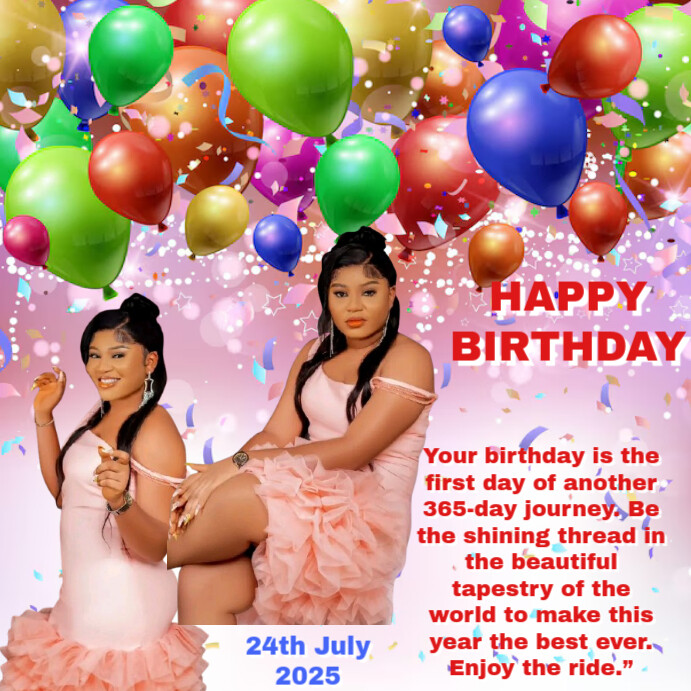 White Joyful Happy Birthday Instagram Post template
