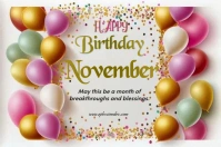 White Joyful Happy Birthday  Label template