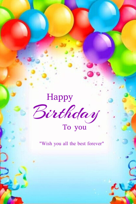 Plantilla de White Joyful Happy Birthday Poster 2024 Poste | PosterMyWall